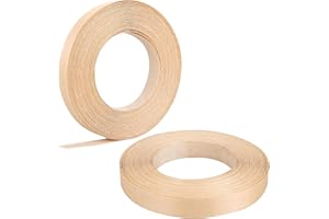 QTLCOHD 2 Roll Birch Edge Banding 3/4 Inch x 65 ft. Plywood Trim Pre-glued Wood Veneer Edge Banding Iron for Cabinet Furniture Repair
