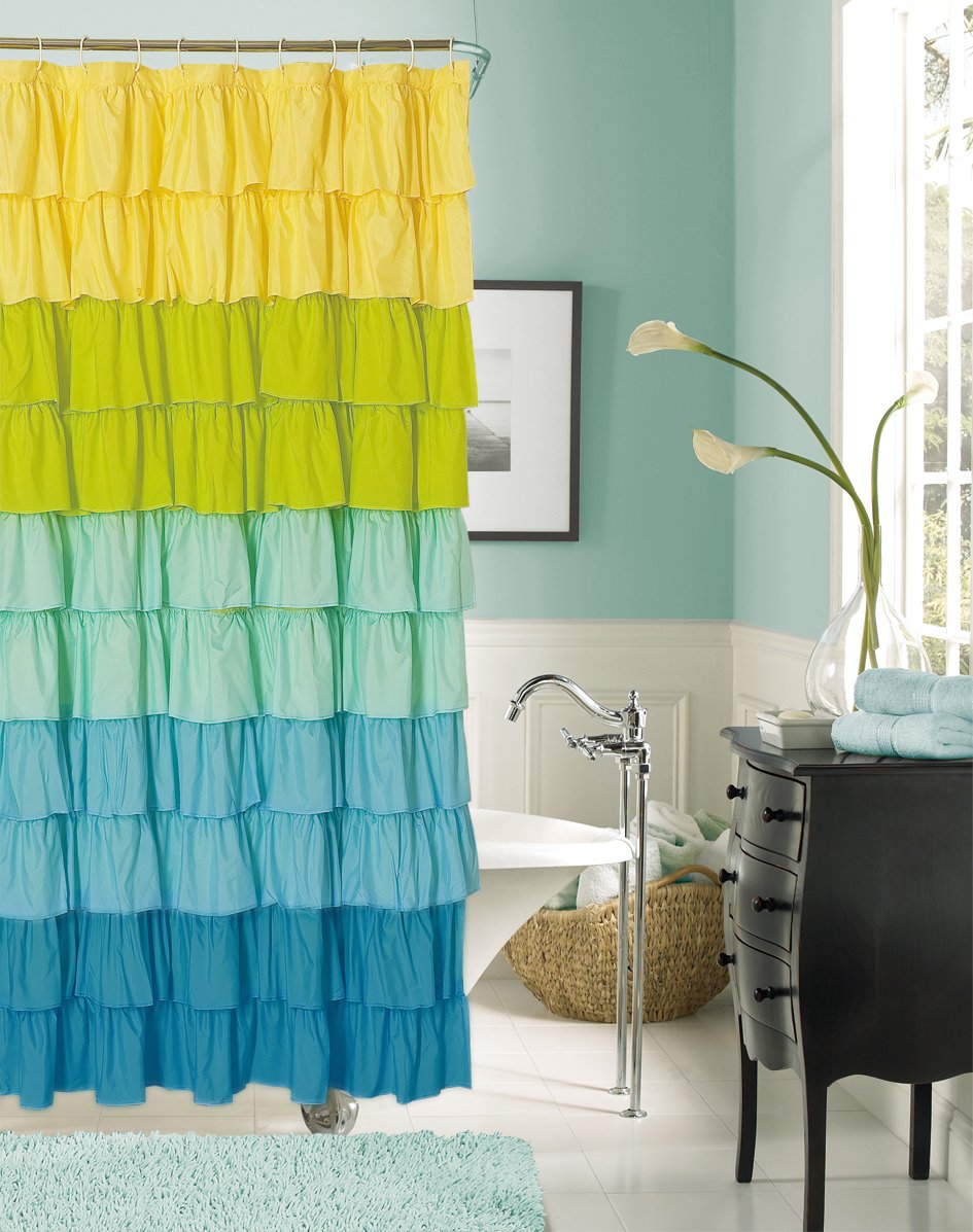 Flamenco-Ruffled-Shower-Curtain-70-by-72-Inch-Colorful-Ten-...