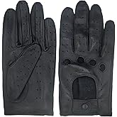Zjjseloru Womens Elegant Genuine Lambskin Leather Driving Gloves Unlined, Touchscreen