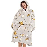 Narecte Cozy Oversized Blanket Hoodie Wearable Blanket Adults Soft Hooded Blanket Hoodie Birthday Gifts for Women Christmas