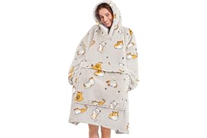 Narecte Cozy Oversized Blanket Hoodie Wearable Blanket Adults Soft Hooded Blanket Hoodie Birthday Gifts for Women Christmas