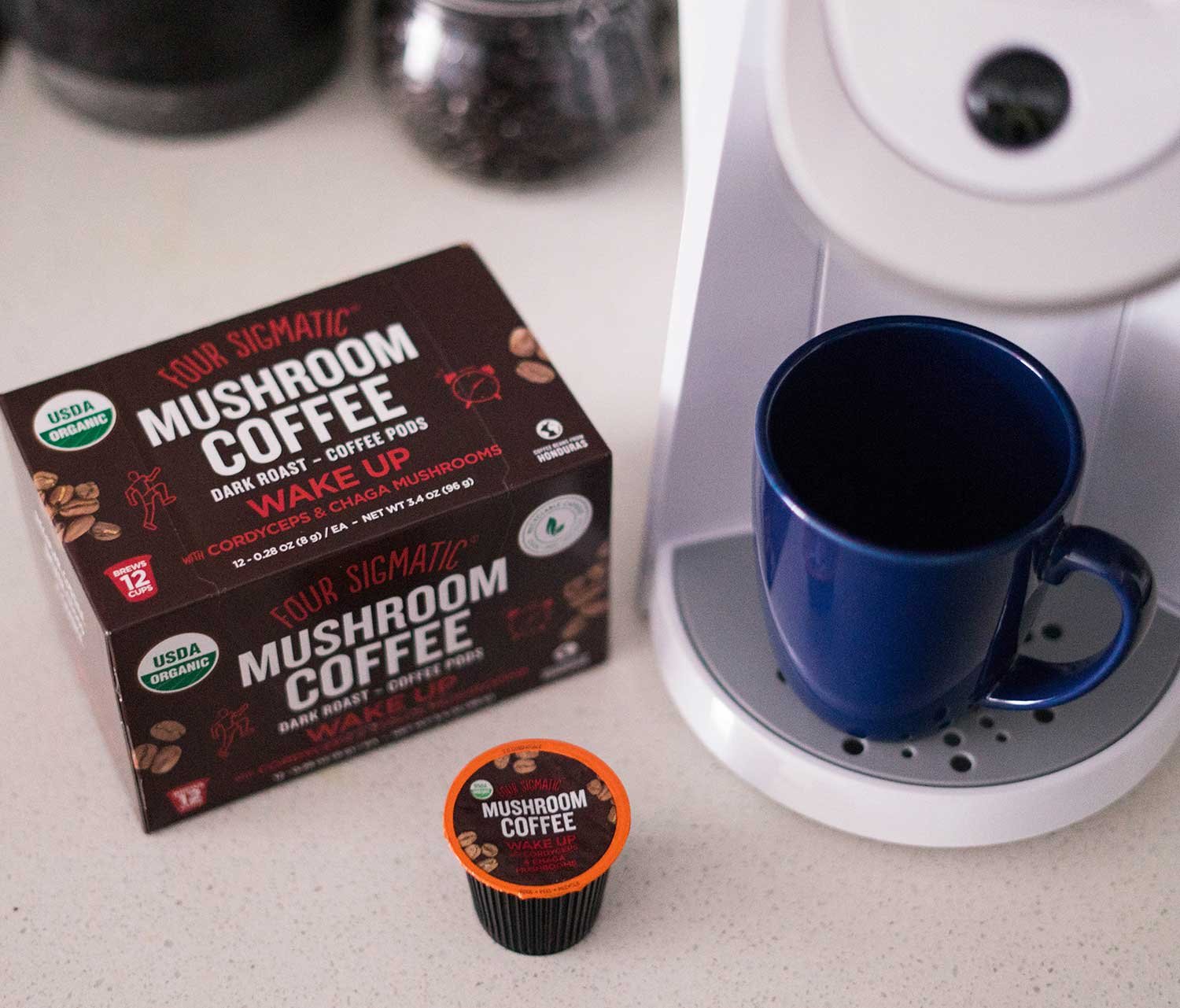 Four Sigmatic Mushroom Kcup Organic and Fair Trade Coffee Pods with
