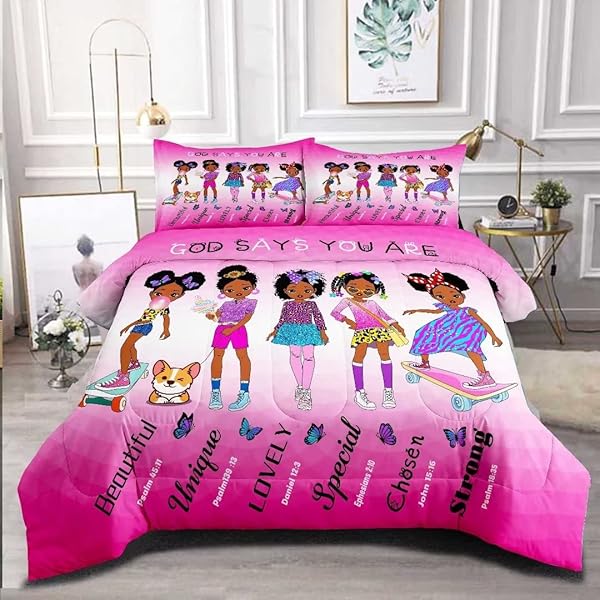 black barbie comforter set
