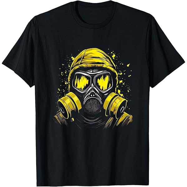 Amazon.com: Gas Mask Skull Hazard Symbol Graphic T-Shirt