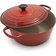 Le Creuset Enameled Cast Iron Signature Round Dutch Oven, 9 qt., Cerise