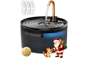 Cat Water Fountain, 71oz/2.1L Cat Fountain for Drinking with Copper Faucet, MISFANS-Designed Pump & Filter, Plastic Automatic Pet Water Fountain Bowl & Dispenser with 3-Pack Replaceable Filters