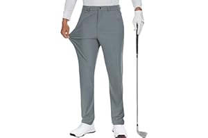 JWM Men's Golf Dress Pant Stretch - 30"/32"/34" Work Business Casual Comfy Trousers Slacks Quick Dry Lightweight 5 Pockets
