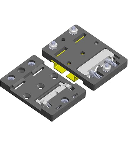 AHANDMAKER 10-Pack DIN Rail Mounting Brackets – 76x20x8mm Nylon Clamps For Switches, Circuit Breakers, And Relays