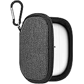 Geekria Earbuds Carrying Pouch Compatible with Beats Solo Buds, Studio Buds+ Case Cover, Replacement Protective Earphones Travel Bag with Cable Storage (Dark Grey)