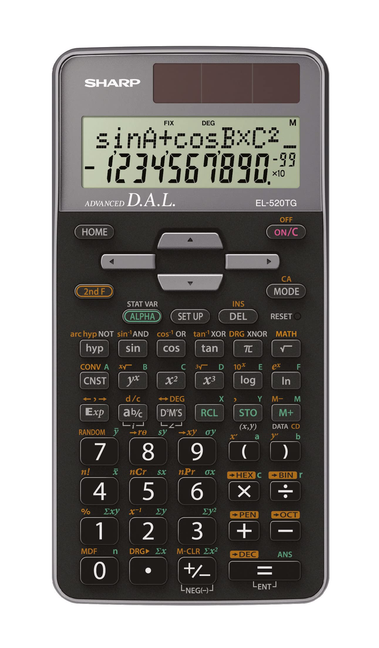 Sharp SH-EL520TGGY Scientific Calculator