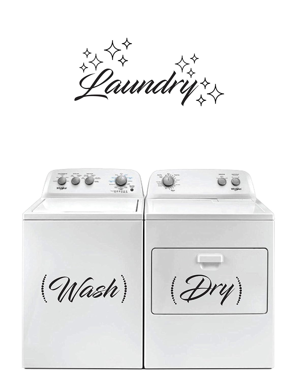 Custom Vinyl Washer Dryer & Wall Decals Removable