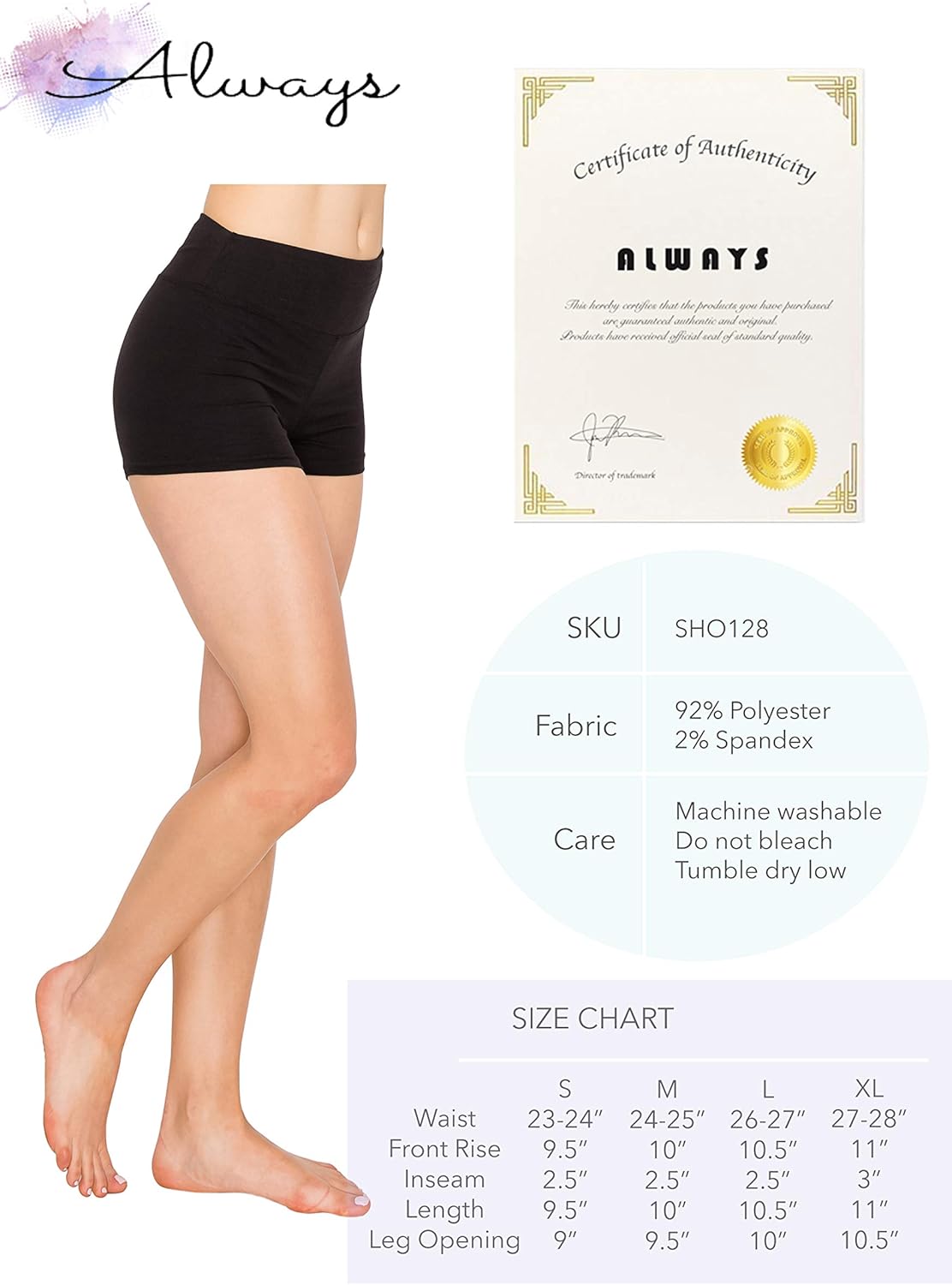 ALWAYS Women Workout Yoga Shorts - Premium Buttery Soft Solid Stretch Cheerleader Running Dance Volleyball Short Pants: Clothing