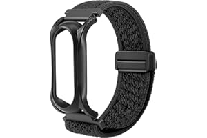 Adjustable Smartwatch Soft Woven Nyon Wristband + Protective Case Base fits for PLAUD AI NotePin Recorder,Upgraded 18mm Pin N