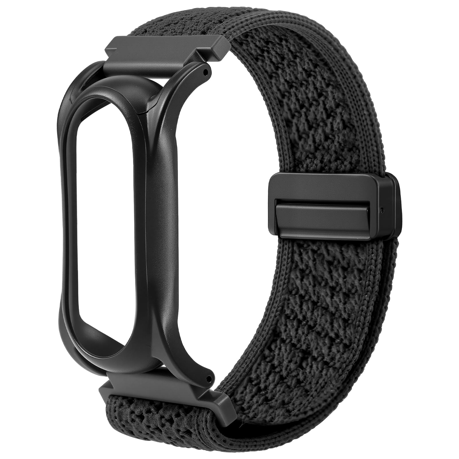 Photo 1 of Adjustable Soft Woven Nyon Wristband + Protective Case Base fits for PLAUD NotePin AI Voice Recorder ?Upgraded 18mm Pin Quick Release Notepin Strap for Easy Band Replacement,Black