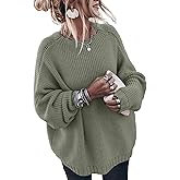 Womens Oversized Sweaters Loose Solid Casual Long Sleeve Mock Neck Knitted Jumper Tops