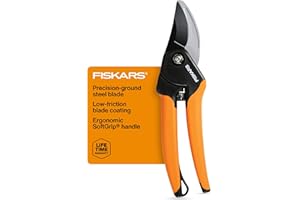 Fiskars Bypass Pruning Shears, 5/8-Inch Cut Capacity SoftGrip Hand Pruner for Small Hands, Blade Stays Sharp Through Heavy Us