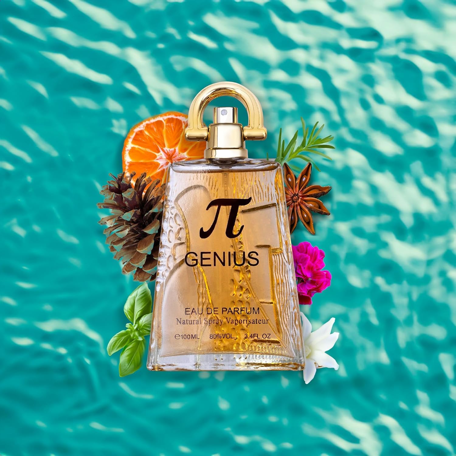 Genius for Men Eau De Parfum - High-End Fragrance with a Combination of Mandarin, Rosemary, Galbanum & Pine Needle - Fragrance That Will Get You Noticed - 100ml Bottle with 100% recycled box