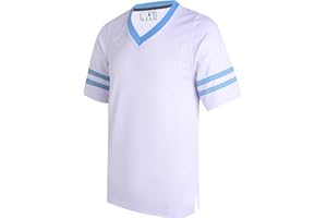 dolessismore Plain Men's Football Jerseys for Unisex V-Neck Fitness T-Shirts Workout Outfits Casual Party Tops