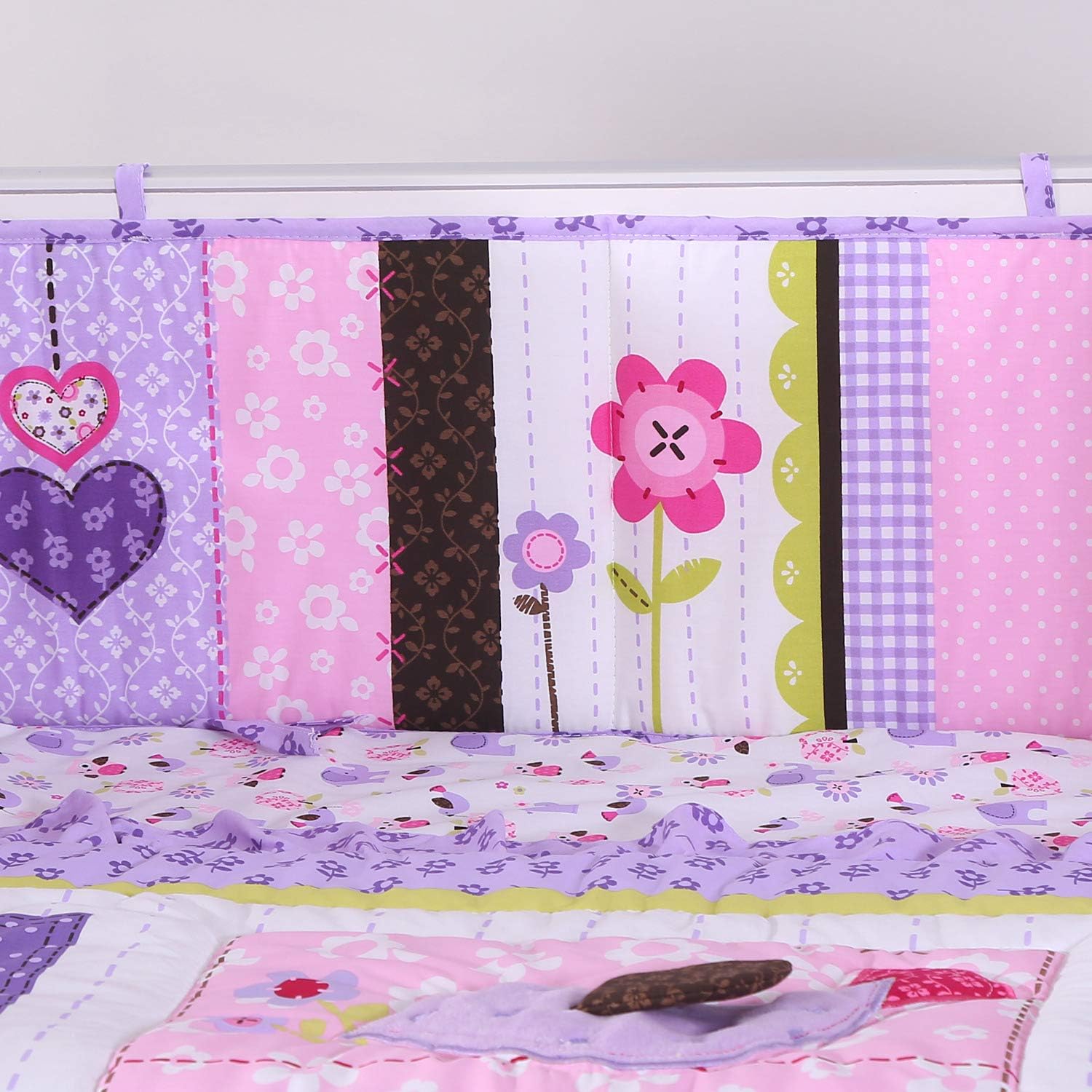 purple elephant crib bedding