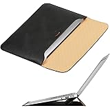 Omoton Wallet Sleeve Case for New Macbook 12-Inch with Stand, Black (3359920)