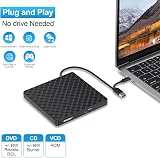 BENEWY USB 3.0 Type-C External CD DVD Drive RW Burner Rewriter Slim Optical view 3