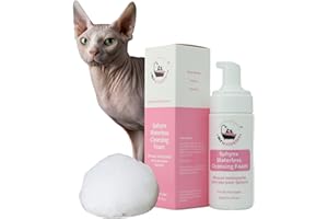 Mr Wrinkles Sphynx Hairless Cat Waterless Cleansing Foam, 100% Natural Cat Safe Ingredients, Made in Canada, Gentler Than Sha