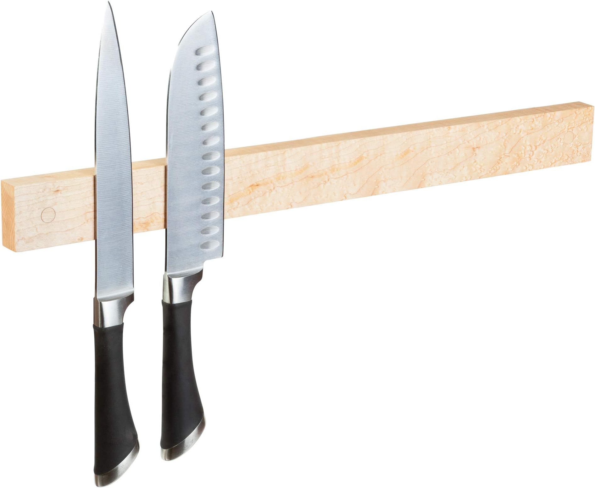 Powerful Magnetic Knife Strip, Holder Made in USA (Birdseye Maple, 20 inches)