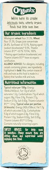 Organix Farm Animal Biscuits Organic Toddler Snack 12+ Months 100 g Pack of 5 view 6