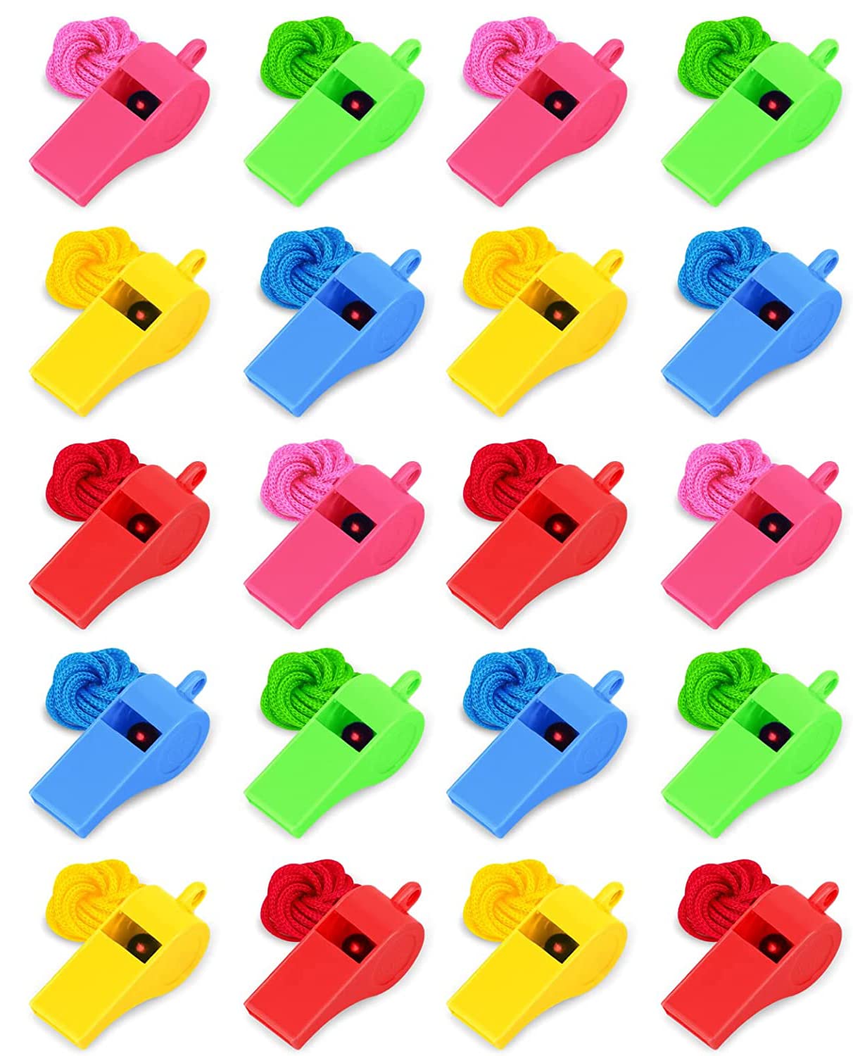 Pack of 20 referee whistles, sports whistles training, for school sports, football, students, children.