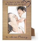 HOUSPEAK He Calls Me Mommy Picture Frame, 4x6 Mommy & Son Photo Frame, Gifts for Newborn Boy, Baby Baptism, First Time Mom, Baby Shower, Tabletop Picture Frames for Desk Decor-46