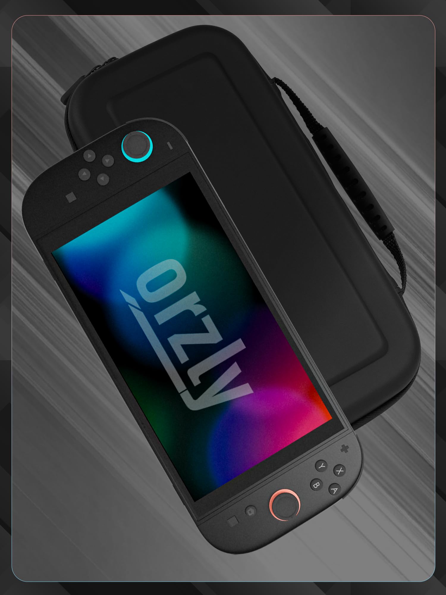 Orzly Tragetasche für die Nintendo Switch 2 (2025) Konsole, 7,9 Zoll Bildschirmschutz, Hartschalenetui mit intelligenter Aufbewahrung für Zubehör und Spiele, Taschen, Geschenkbox-Edition 9