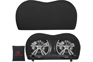 K-Musculo RV Tire Covers, Dual Axle Wheel Cover Heavy-Duty Leather, 2 Pack RV Wheel Cover Fits 27"-29" Dia Tires Double Buckles, Suitable for, RV, Truck, Trailer, Universal for All Seasons.(Black)