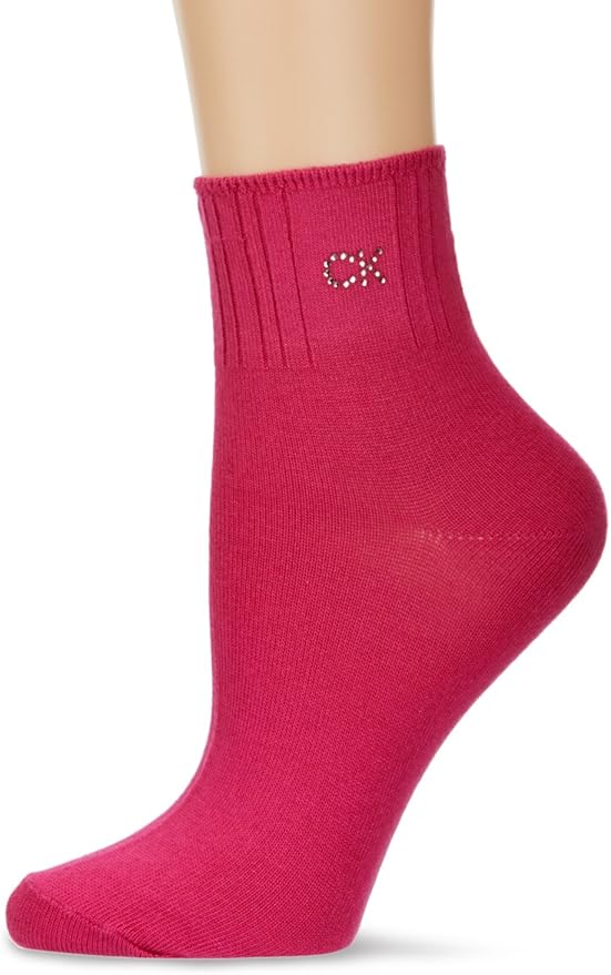 Calvin Klein Women's ECC601 Casual Socks, Exotic Pink, One Size Amazon