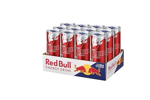red bull energy drink red edition mit cranberry geschmack 12er pack einweg 12 x 250ml dosen amazon de grocery