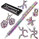 Fidget Pen, Magnetic Fidget Cool Gadgets Pen, Decompression Magnet Pen Fidget Toy, Relieve Pressure Novel Toy Fidget Gift for Kids, Boys, Girls, Teens or Friends for Birthday Christmas (Mixcolor)