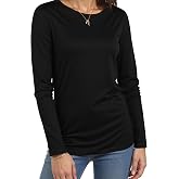Long Sleeve Shirts for Women Crew Neck Basic Tee Fashion Womens Tops