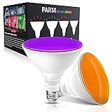 LEDERA LED Flood Orange Purple Light Bulb, 15W