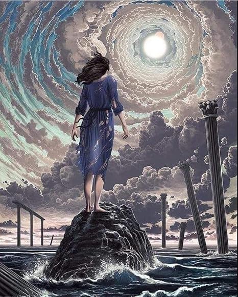 Amazon Co Jp Nc Diy 家の装飾のための3つのブラシを持つ初心者のためのキャンバス上のデジタル油絵オーシャンガールアクリル画 Generic