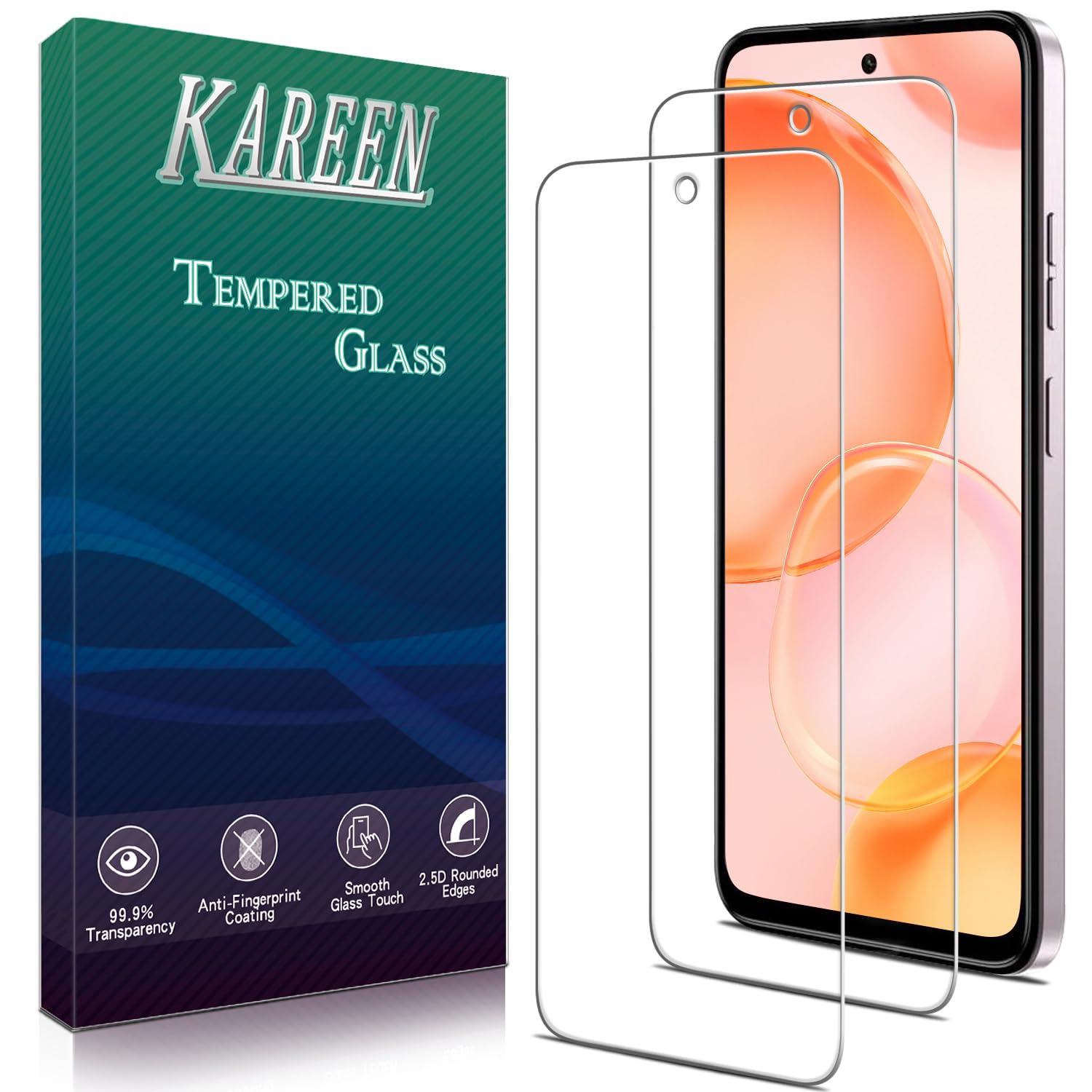 Photo 1 of KAREEN 2 Pack Screen Protector Designed for Motorola Moto G Stylus 2025 Tempered Glass Film, 9H Hardness, Anti Scratch, Bubble Free, Case Friendly