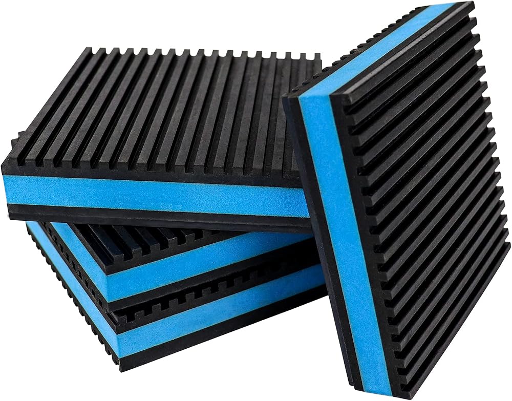 BJADE'S Heavy Duty Rubber EVA Anti-Vibration Pads 2x2x7/8in for HVAC Washer