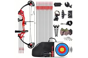 Lanneret Compound Bow and Archery Sets - Right Hand Archery Compound Bows 15-29 lbs Draw Weight Adjustable for Youth and Beginners，Hunting Bow Kit for Beginner