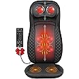 CooCoCo Shiatsu Back Massager with Heat, Birthday Gifts for Men Women, Deep Kneading Massage Chair Pad for Neck Back Shoulders, Massager Seat for Home Office, Gifts for Husband Wife