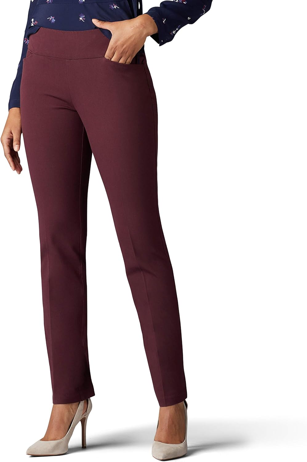 lee sculpting slim leg pull on pant