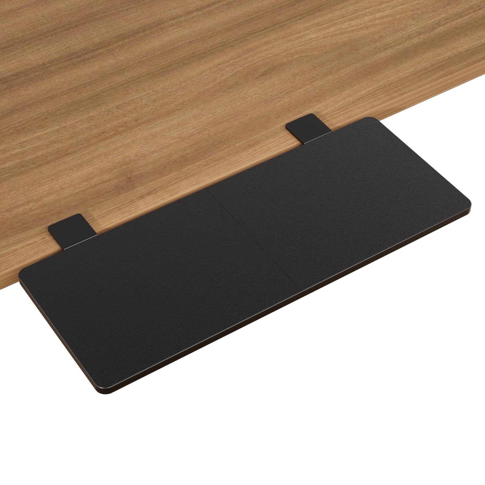 Photo 1 of Suptek Clamp-on 9.5 x 23.6 inch Desk Extender, Wrist Support, Foldable Keyboard Tray Platform, Suitable for Office Desks, Black, DSF3LB