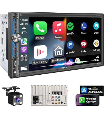 Autoradio 8-core Android 13 Per Fiat 500 2007-2015, 7'' Touch, Carplay/Android Auto Wireless, GPS, DVR, Retrocamera Inclusa
