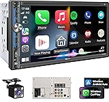 PLZ 7" Wireless Double Din Car Stereo Apple Carplay