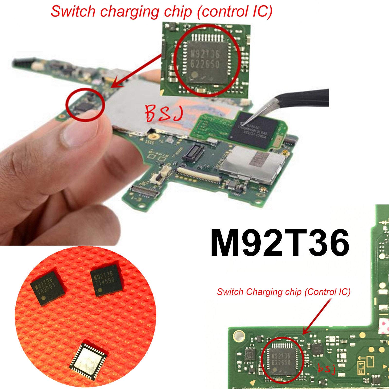 Fidgetkute Motherboard Ic Chip M92t36 Replacement For Nintendo