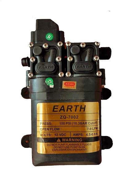 Kesri 12v DC Water Pump, Battery Sprayer Motor Double High Performance with Cover
