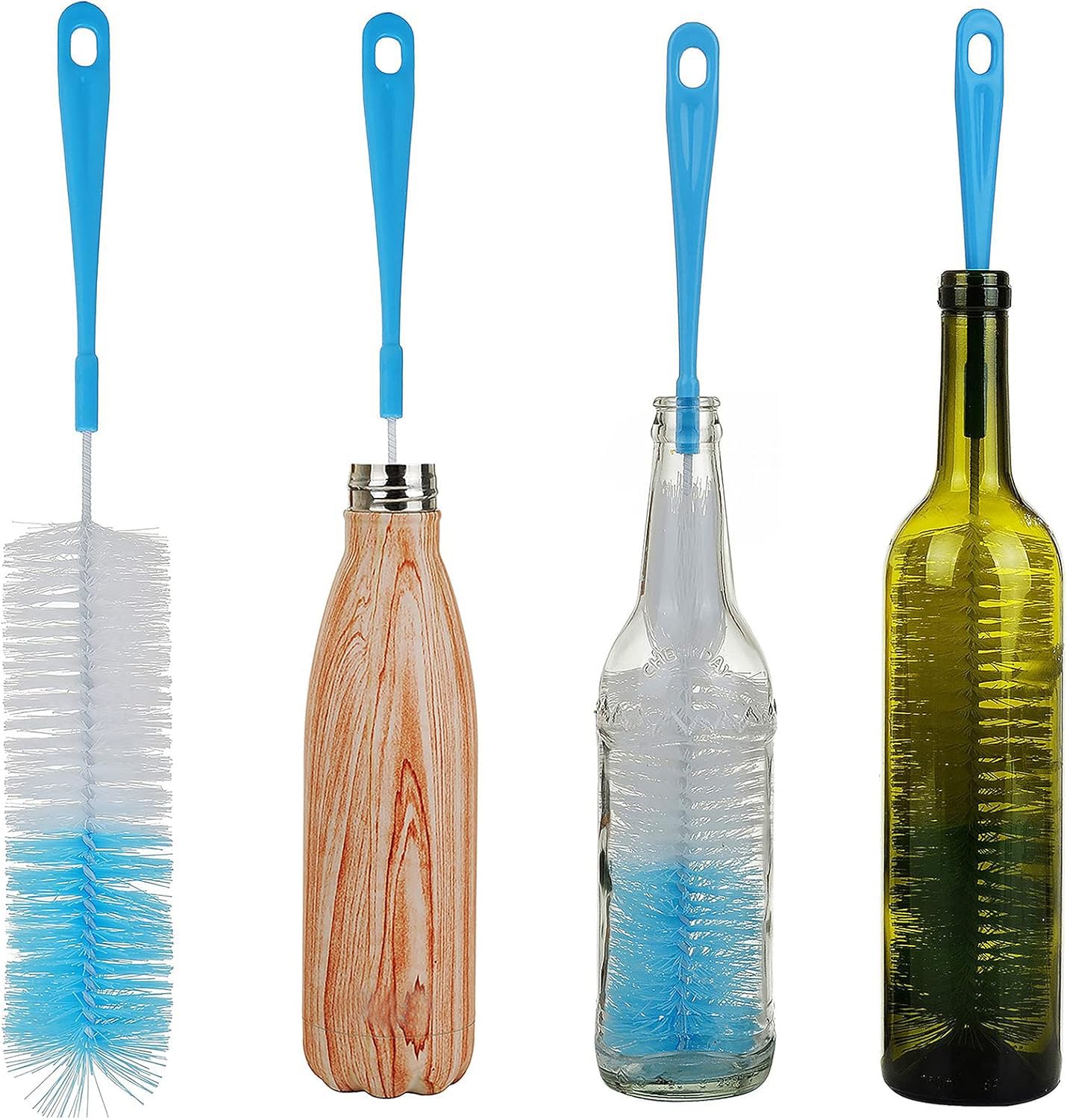 ALINK 17in Extra Long Bottle Cleaning Brush Cleaner for Washing Narrow Neck Beer/Wine/Thermos, Brewing Bottles, Hummingbird Feeder