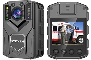 SYDYAM-Z5 2K/1440P 32GB Body Camera, 8-10H HD Recording IP67 Waterproof Body Cameras with Audio and Video Recording, Body Cam for Police Hiking Meeting Security Guard Daily Patrol